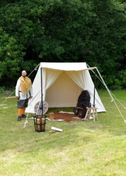Sachsenzelt Jorvik, 2 x 4 m, 340 gsm, naturfarben