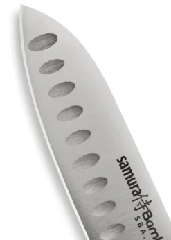 Samura Bamboo Kleines Santoku. Kullenschliff, 137 mm