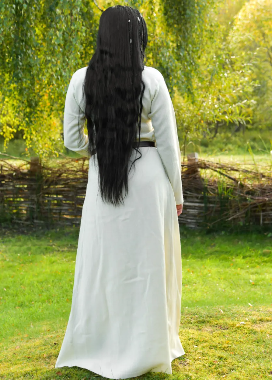 Schlichtes Wikinger Kleid Celeste, Wolle, natur