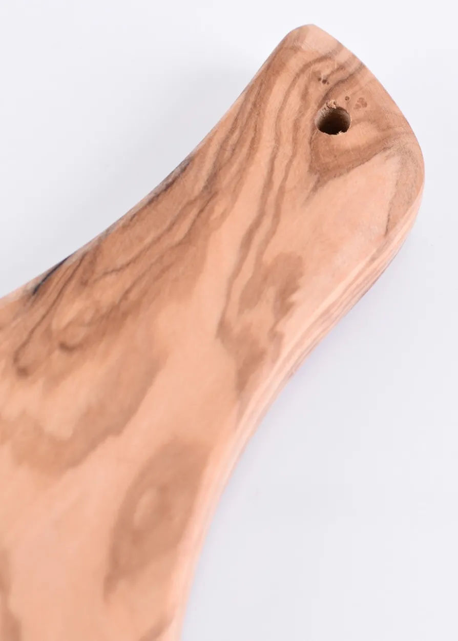 Schneidebrett aus Olivenholz mit Griff, ca. 40 x 18 cm