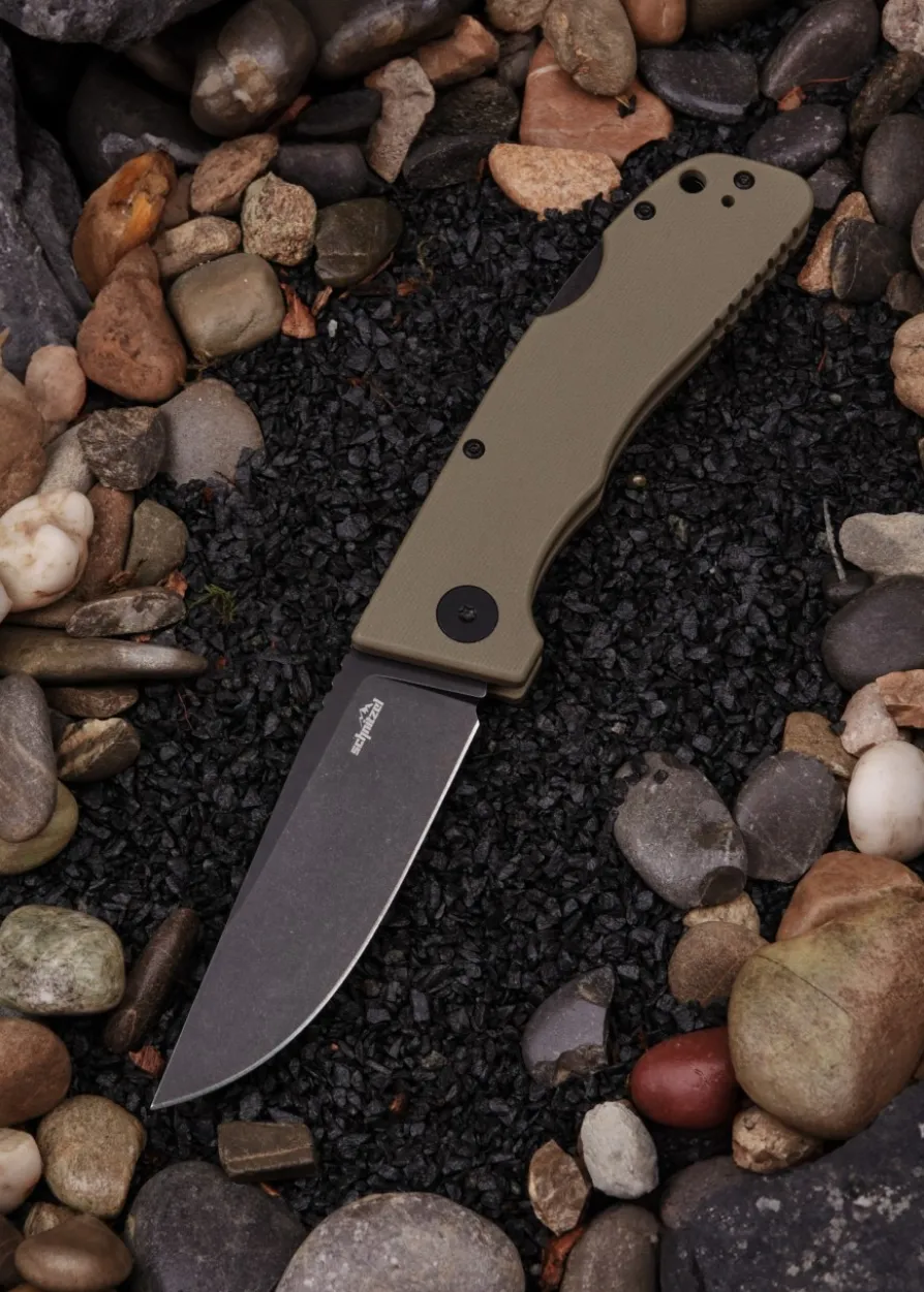 Schnitzel KVAR, Outdoor Taschenmesser, sand, schwarz
