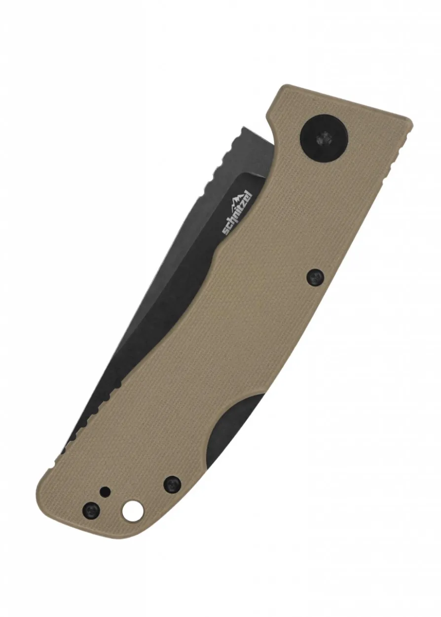 Schnitzel KVAR, Outdoor Taschenmesser, sand, schwarz