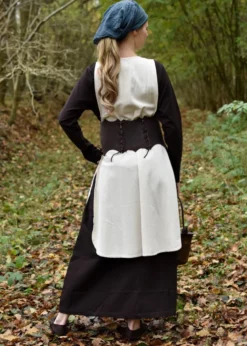 Schnürmieder-Gürtel aus Leder, braun