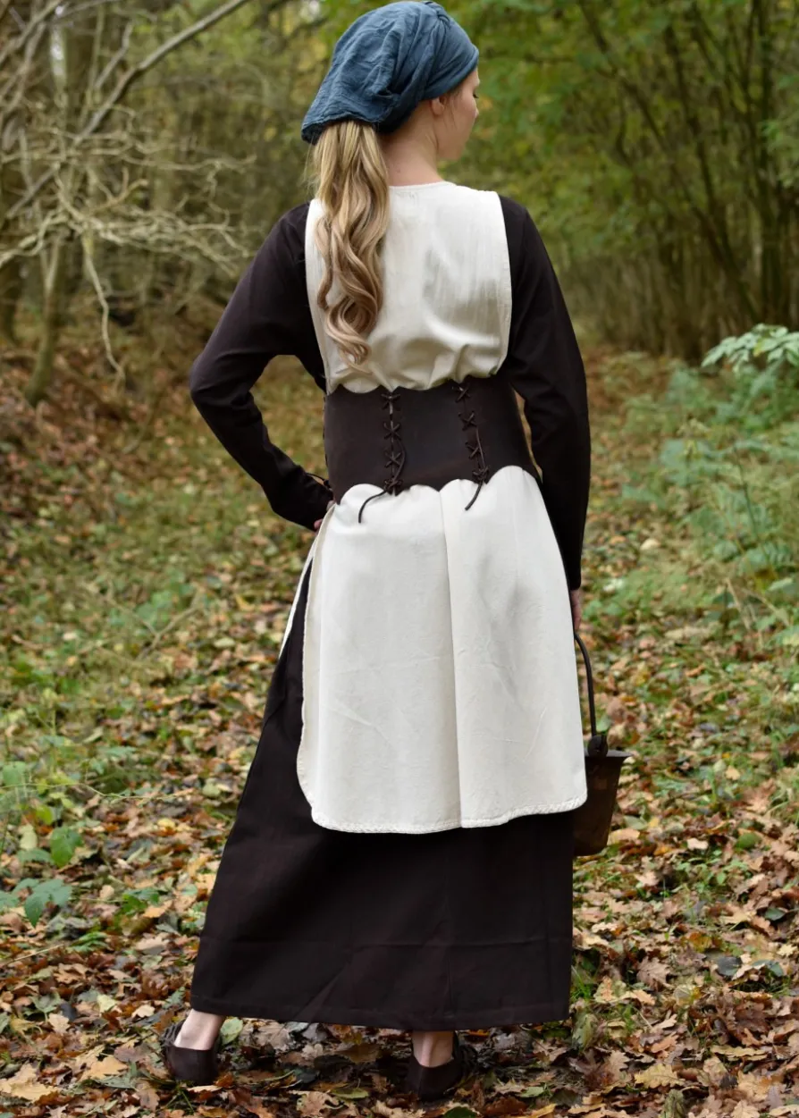 Schnürmieder-Gürtel aus Leder, braun