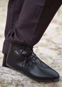Schnürschuhe, dunkelbraun, halbhoch, seitlich geschnürt, Ulfberth