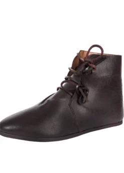 Schnürschuhe, dunkelbraun, halbhoch, seitlich geschnürt, Ulfberth