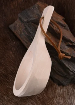 Schöpflöffel mit Lederband, ca. 17 cm