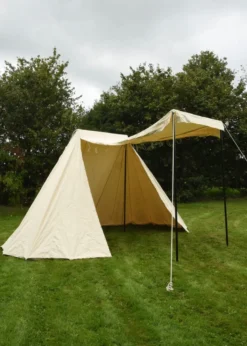 Sächsisches Händlerzelt, 4 x 6 m, 425 gsm, naturfarben