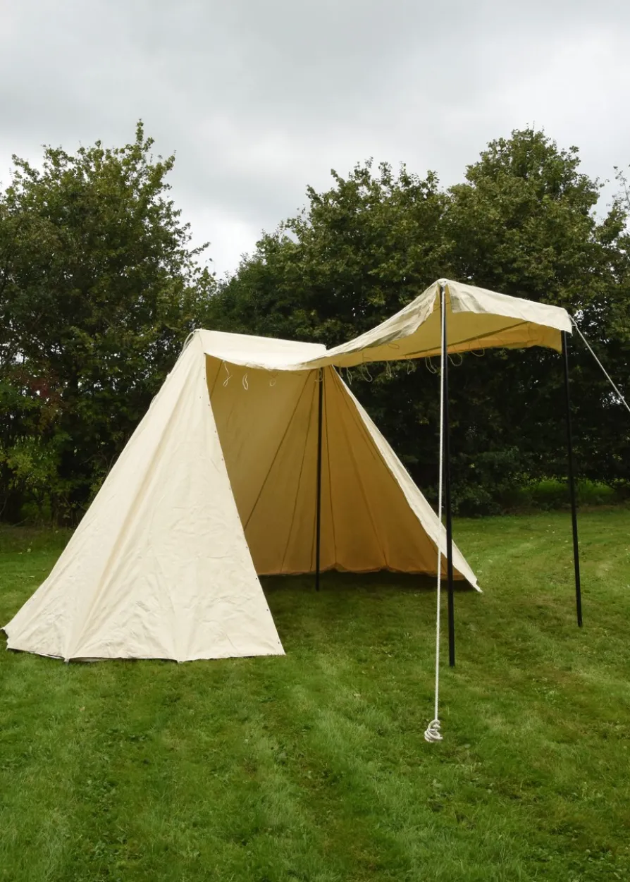 Sächsisches Händlerzelt, 4 x 6 m, 425 gsm, naturfarben