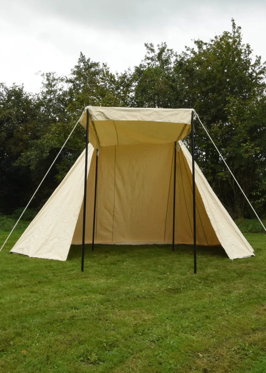 Sächsisches Händlerzelt, 4 x 2,5 m, 425 gsm, naturfarben