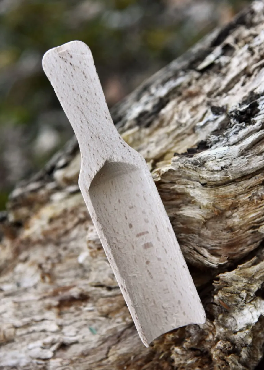 Schäufelchen aus Buchenholz, flacher Griff, ca. 15 x 3,5 cm