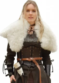 Schulterfell aus Lammfell, weiß