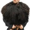 Schulterfell, Fellumhang Berserker Schwarz