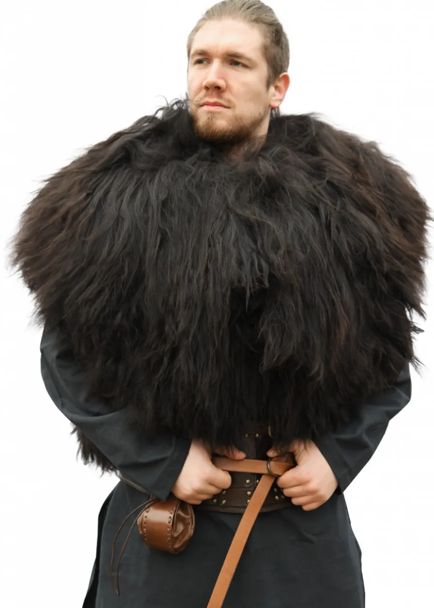 Schulterfell, Fellumhang Berserker Schwarz