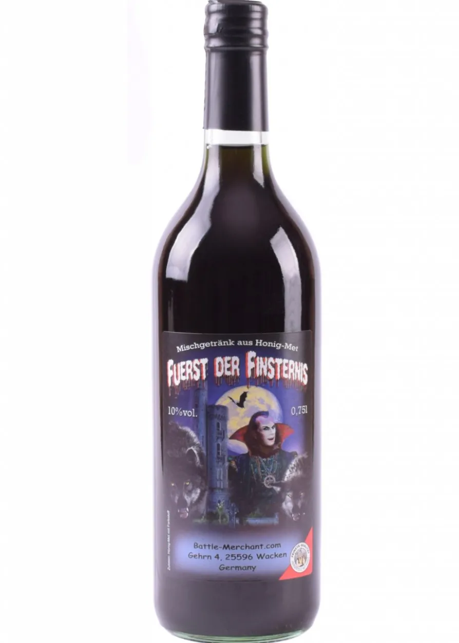 Schwarzer Honig-Met, Fürst der Finsternis, 0,75l Flasche, 10% Vol.