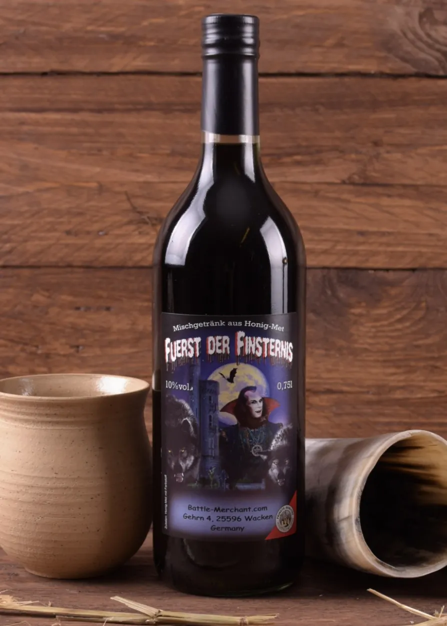 Schwarzer Honig-Met, Fürst der Finsternis, 0,75l Flasche, 10% Vol.