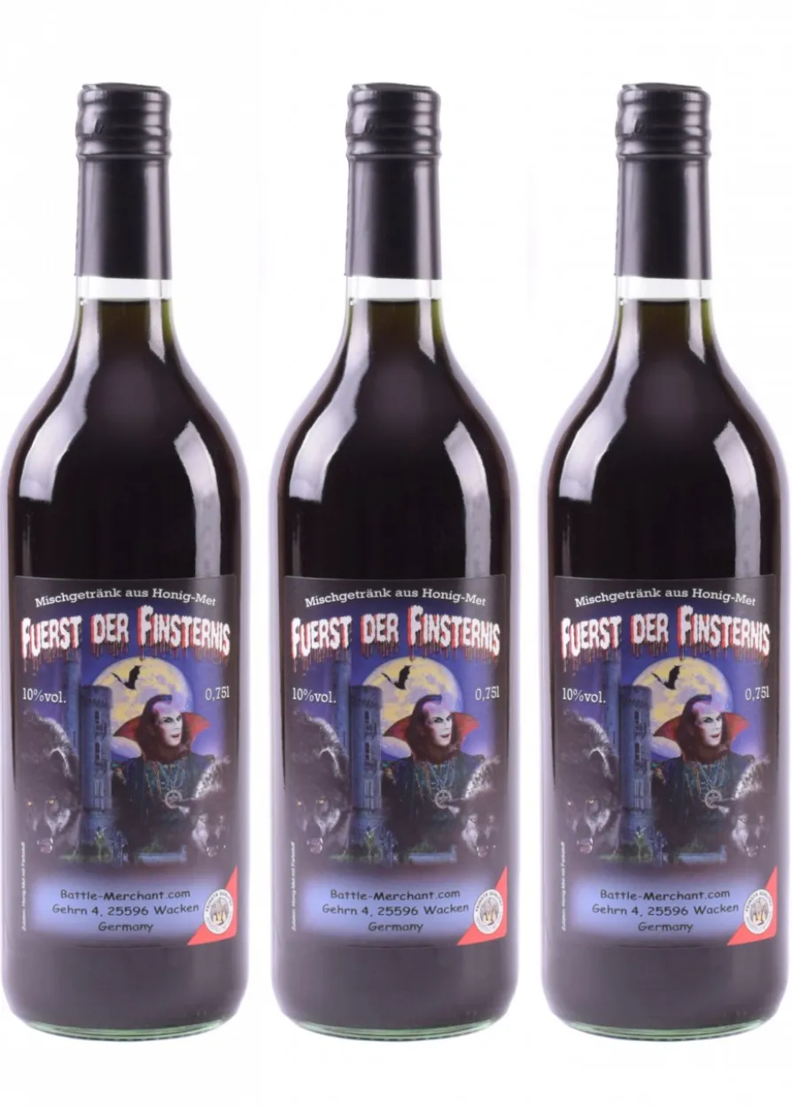 Schwarzer Honig-Met, Fürst der Finsternis, 0,75l Flasche, 10% Vol.