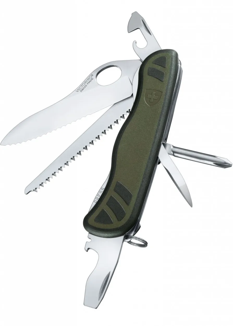 Schweizer Soldatenmesser 08, grün/schwarz