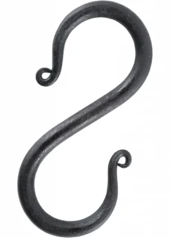 S-Haken aus geschmiedetem Eisen, klein (5 Stück)