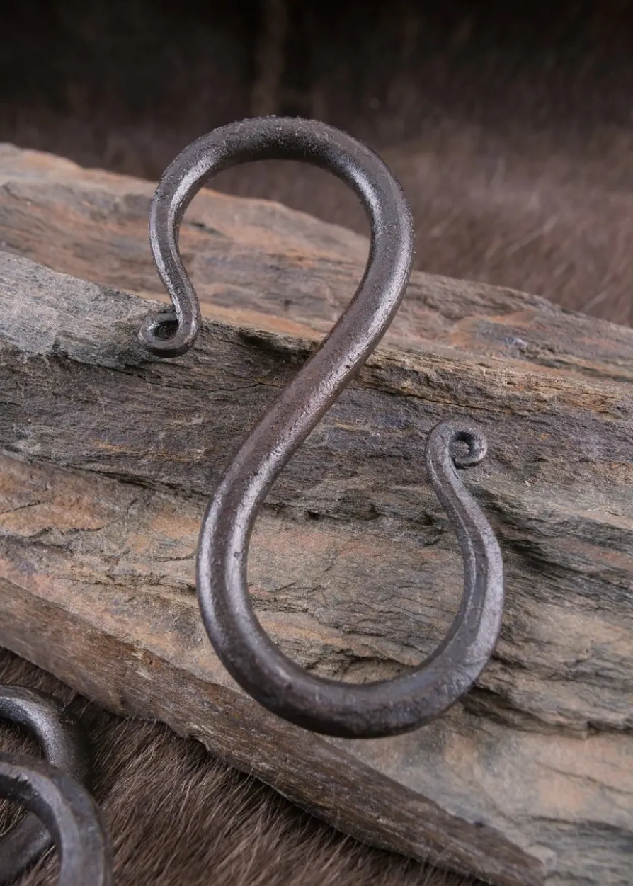 S-Haken aus geschmiedetem Eisen, klein (5 Stück)