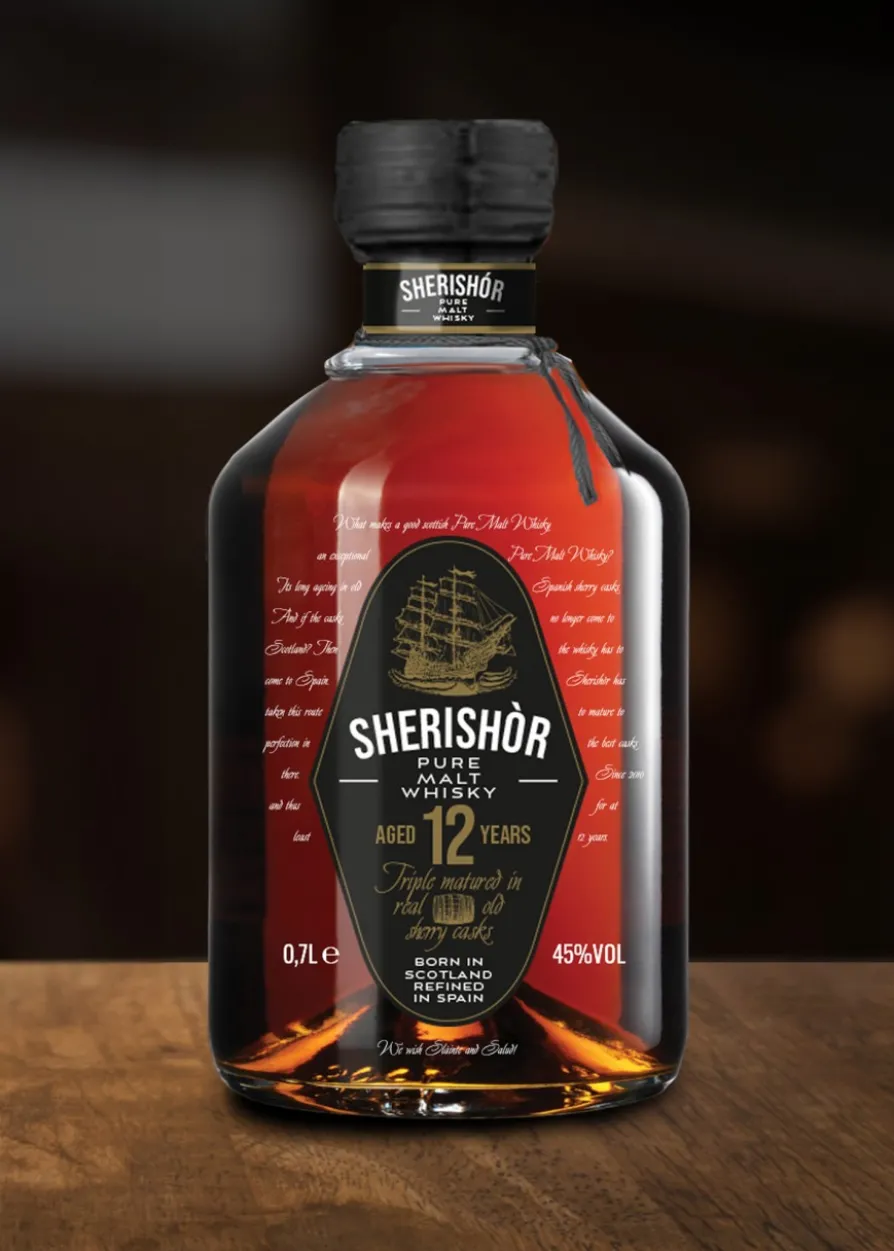 SHERISHÒR Pure Malt Whisky, Black Edition, 45% vol., 0,7l