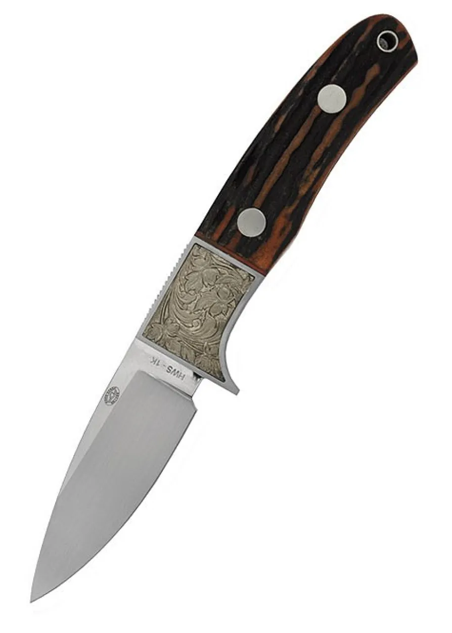 Sika Messer mit Drop-Point-Klinge und Hirschhorngriff