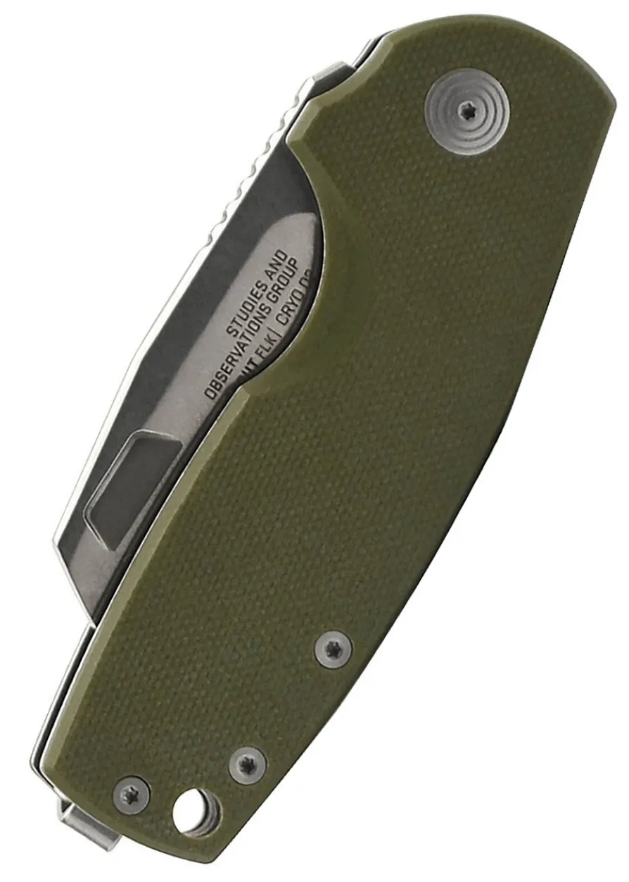 SOG STOUT FLK CLEAVER OD GREEN, STONEWASH, Taschenmesser
