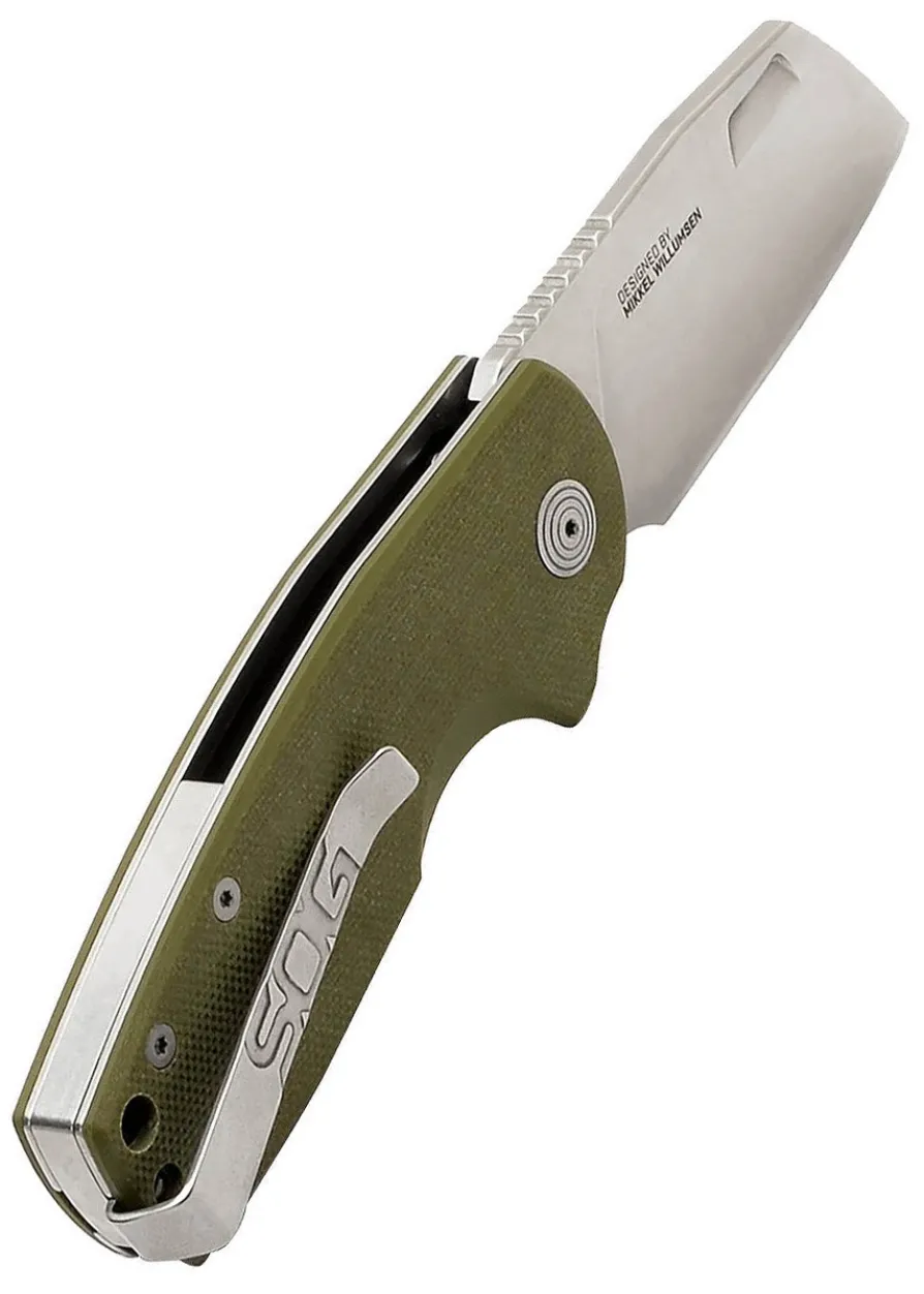 SOG STOUT FLK CLEAVER OD GREEN, STONEWASH, Taschenmesser