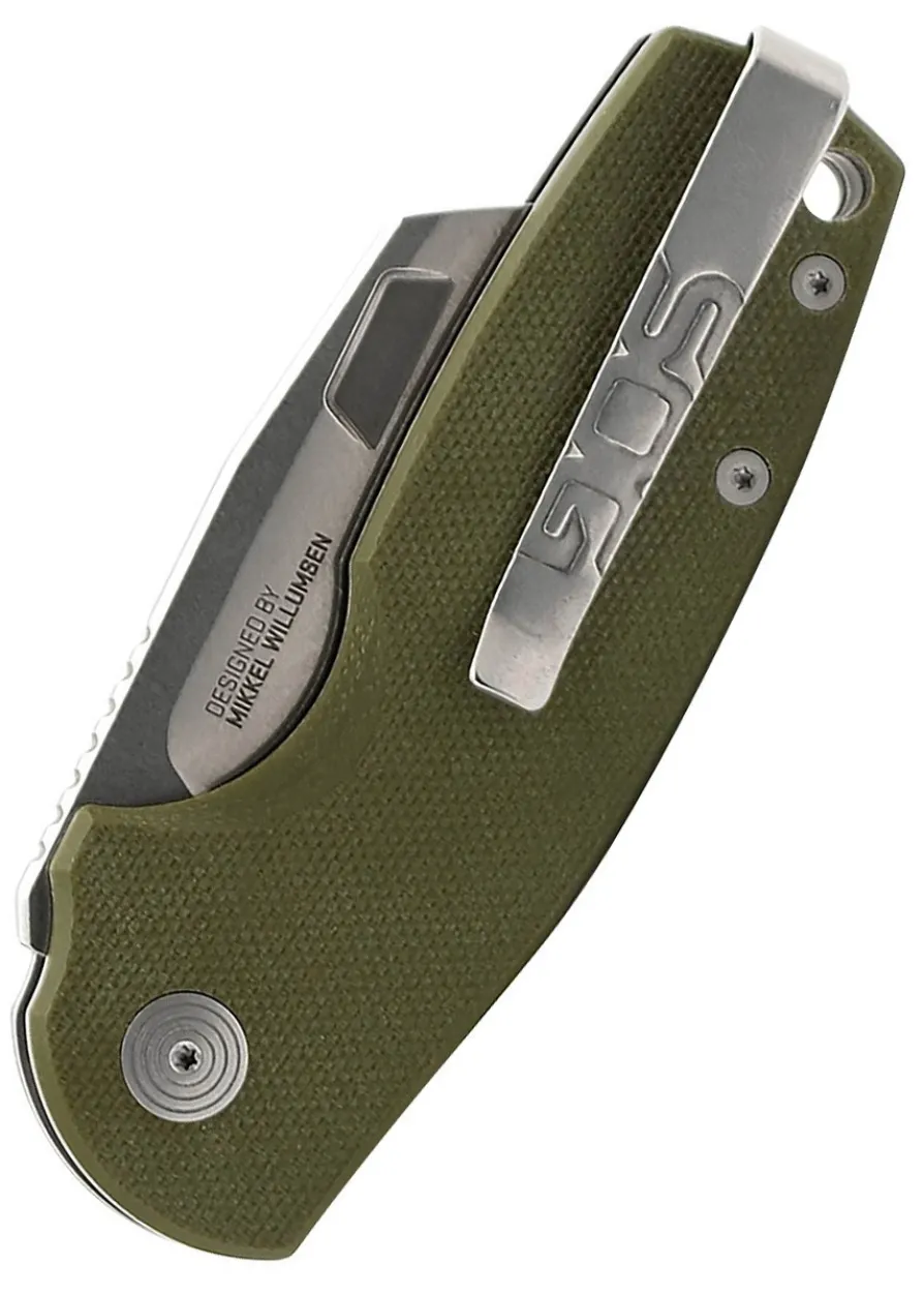 SOG STOUT FLK CLEAVER OD GREEN, STONEWASH, Taschenmesser
