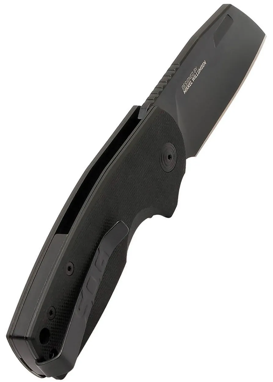 SOG STOUT SJ CLEAVER, BLACKOUT, Taschenmesser