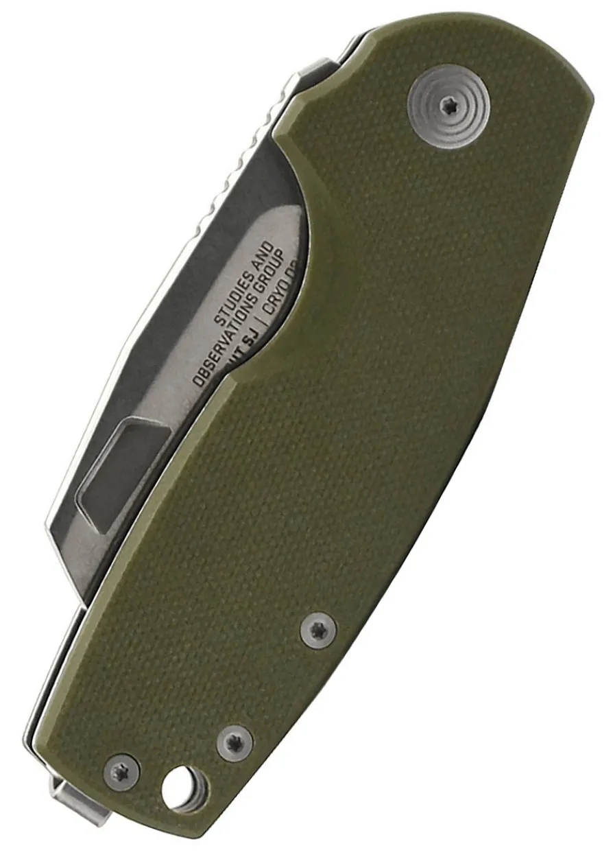 SOG STOUT SJ CLEAVER, OD GREEN + STONEWASH, Taschenmesser
