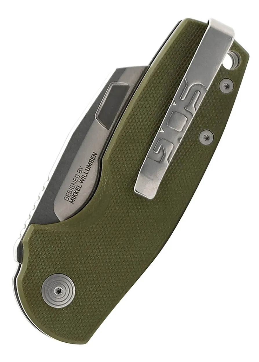 SOG STOUT SJ CLEAVER, OD GREEN + STONEWASH, Taschenmesser