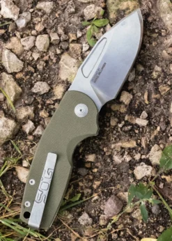 SOG STOUT SJ, OD GREEN + STONEWASH, Taschenmesser