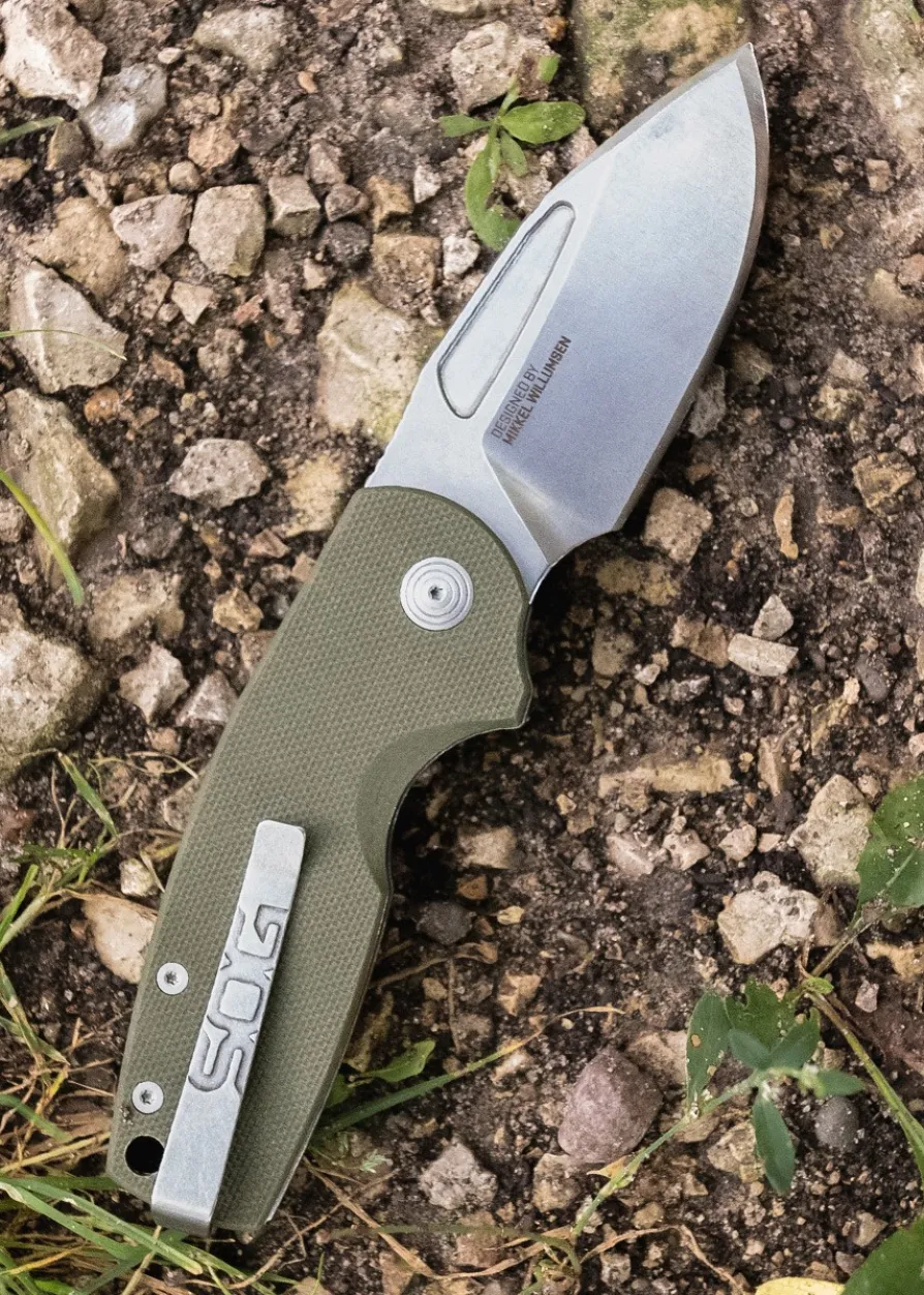 SOG STOUT SJ, OD GREEN + STONEWASH, Taschenmesser
