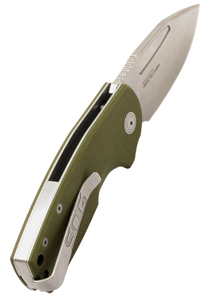 SOG STOUT SJ, OD GREEN + STONEWASH, Taschenmesser
