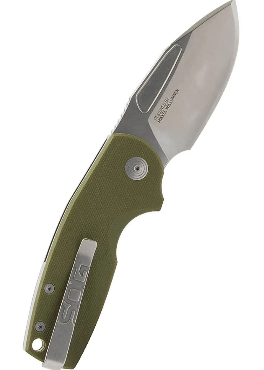 SOG STOUT SJ, OD GREEN + STONEWASH, Taschenmesser