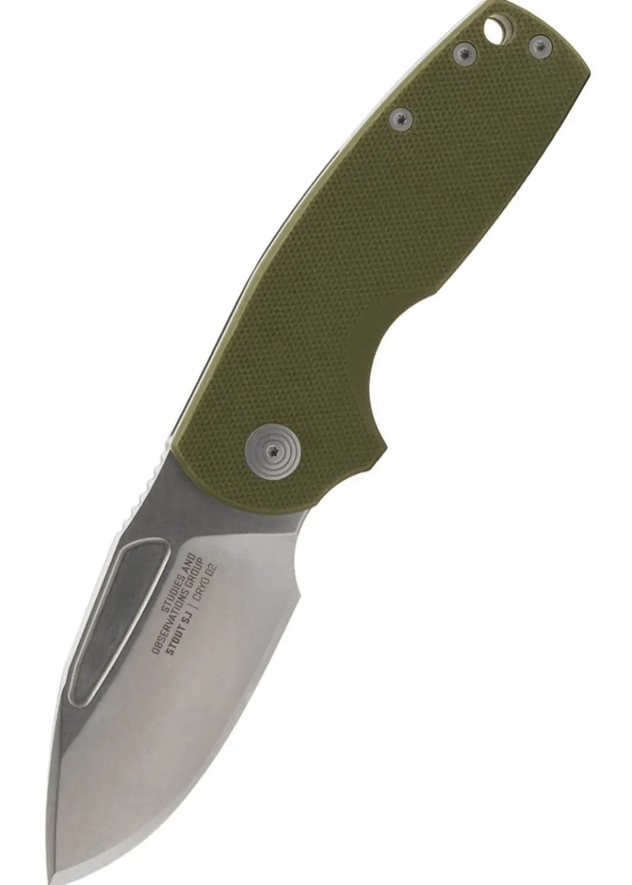 SOG STOUT SJ, OD GREEN + STONEWASH, Taschenmesser