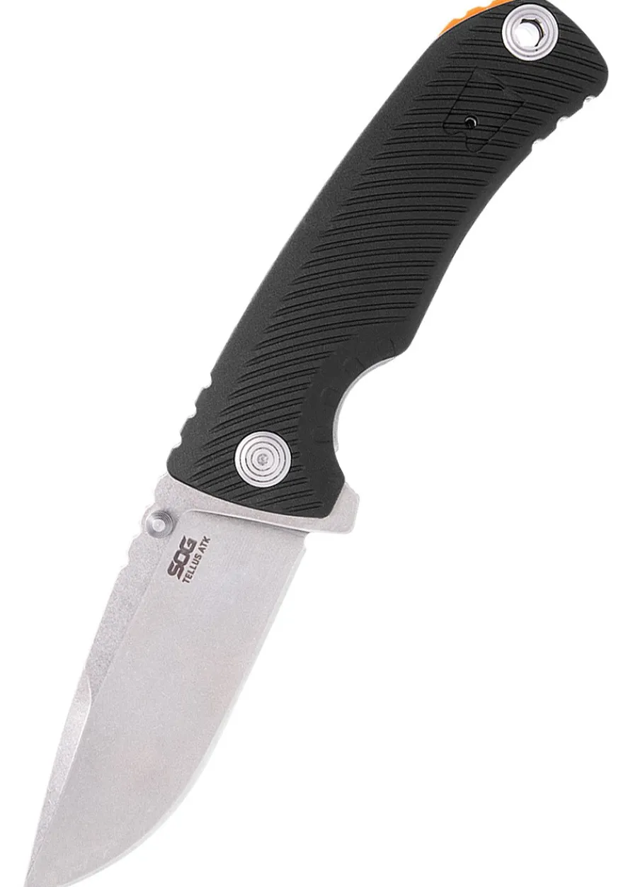 SOG TELLUS ATK - BLACK + BLAZE ORANGE, Taschenmesser