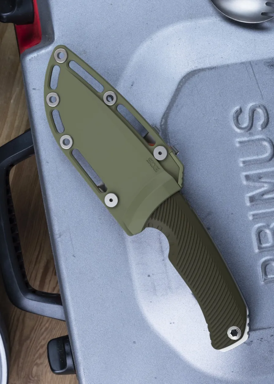 SOG TELLUS FX, OLIVE DRAB, Feststehendes Messer