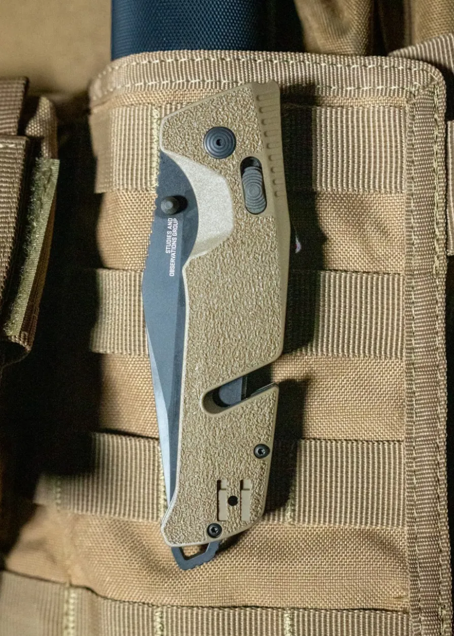 SOG TRIDENT AT - FLAT DARK EARTH - TANTO, Taschenmesser