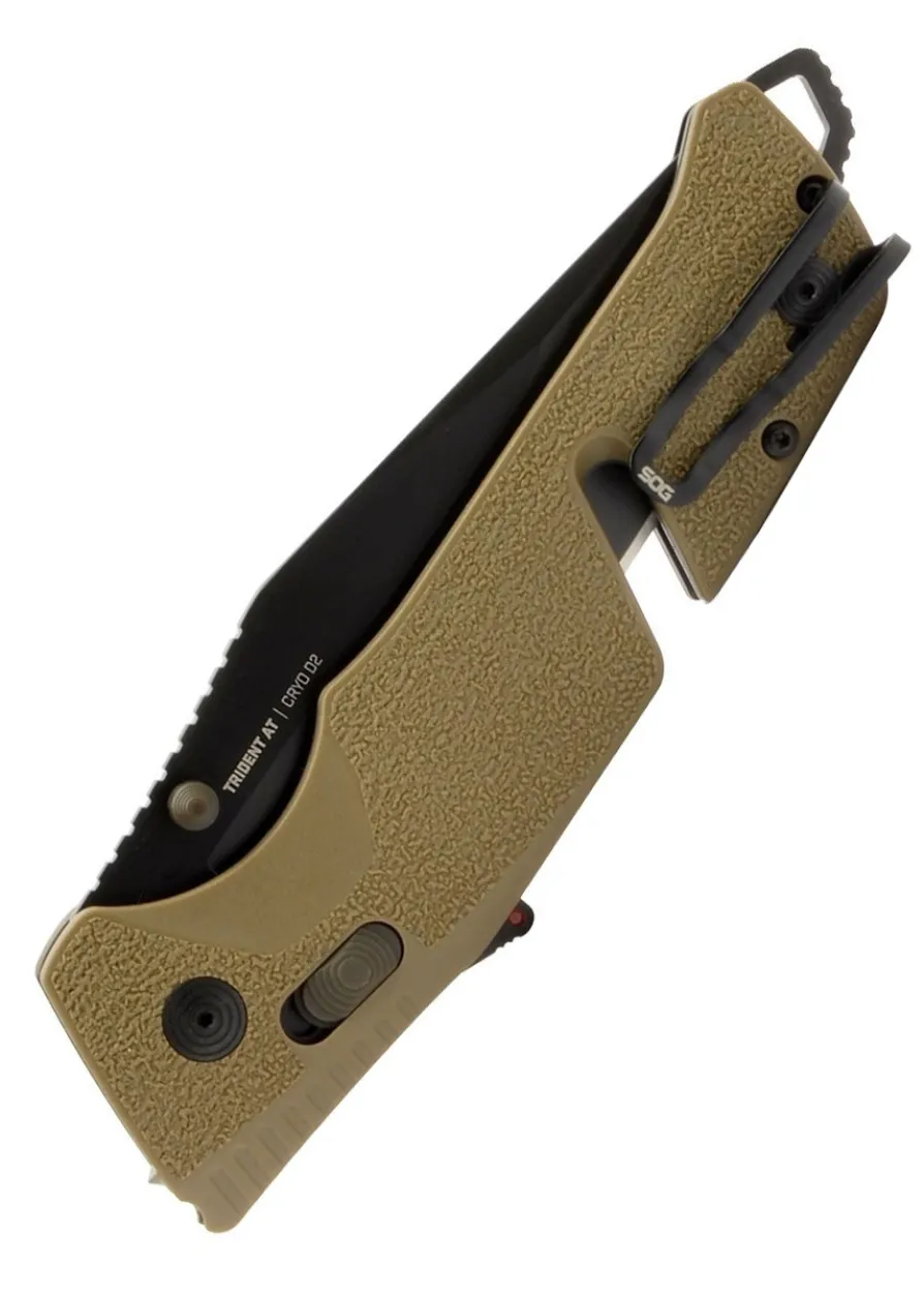SOG TRIDENT AT - FLAT DARK EARTH - TANTO, Taschenmesser