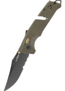 SOG TRIDENT AT - OLIVE DRAB Teilwellenschliff, Taschenmesser