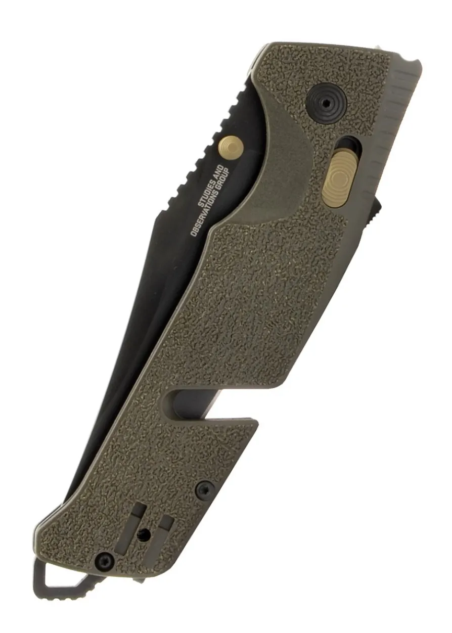 SOG TRIDENT AT - OLIVE DRAB Teilwellenschliff, Taschenmesser