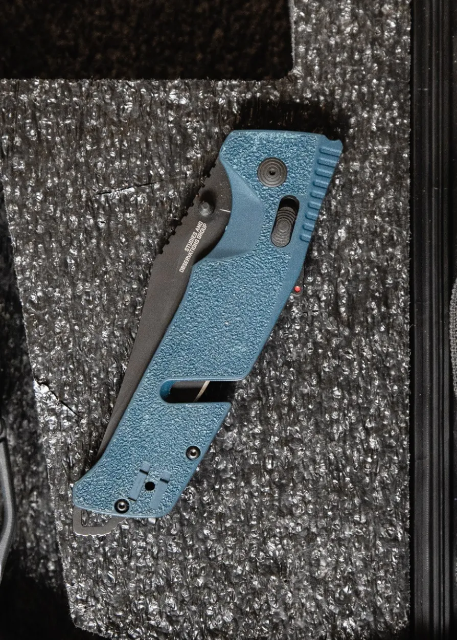SOG TRIDENT AT - UNIFORM BLUE - Teilwellenschliff, Taschenmesser
