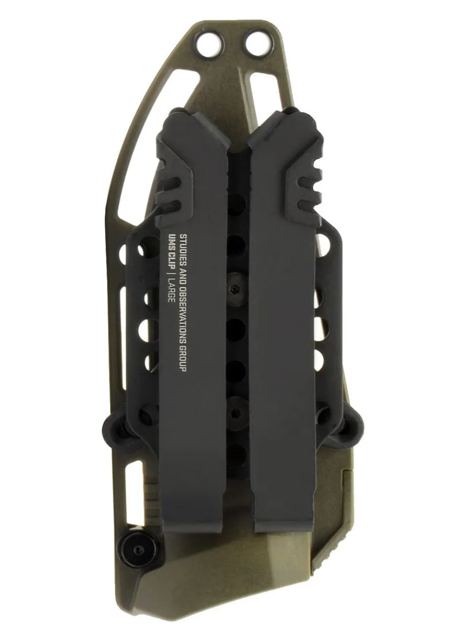 SOG TRIDENT FX, OD GREEN, PARTIALLY SERRATED, Feststehendes Messer