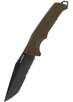 SOG TRIDENT FX, OD GREEN, PARTIALLY SERRATED, Feststehendes Messer