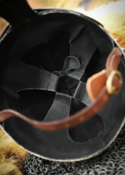 Spangenhelm mit Nasal, 2 mm Stahl