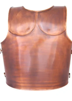 Spartaner Muskelpanzer aus Stahl mit Bronzefinish