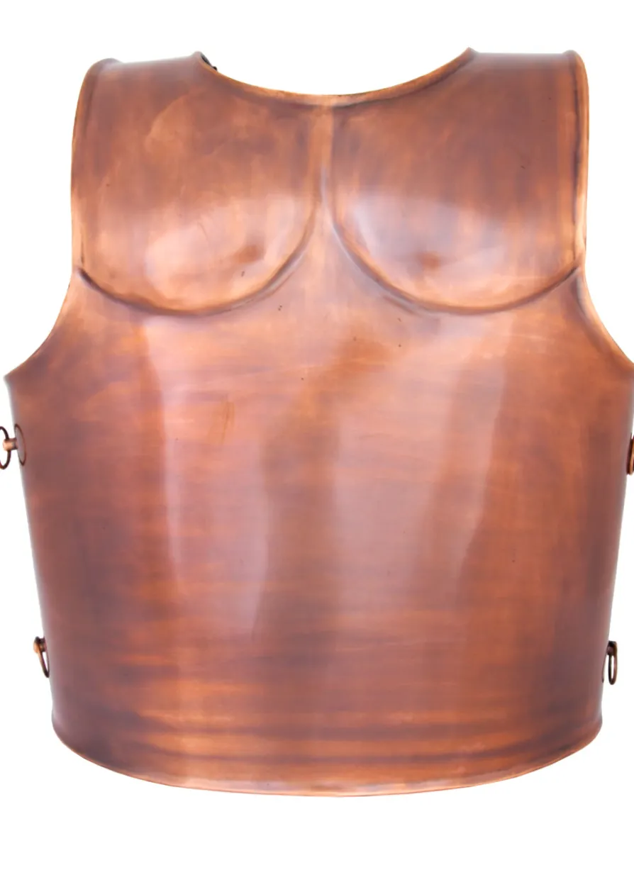 Spartaner Muskelpanzer aus Stahl mit Bronzefinish