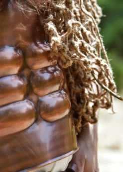 Spartaner Muskelpanzer aus Stahl mit Bronzefinish